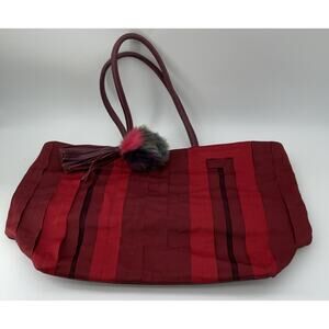 Clever Carriage Designer Red Clutch Handbag Genuine Leather.